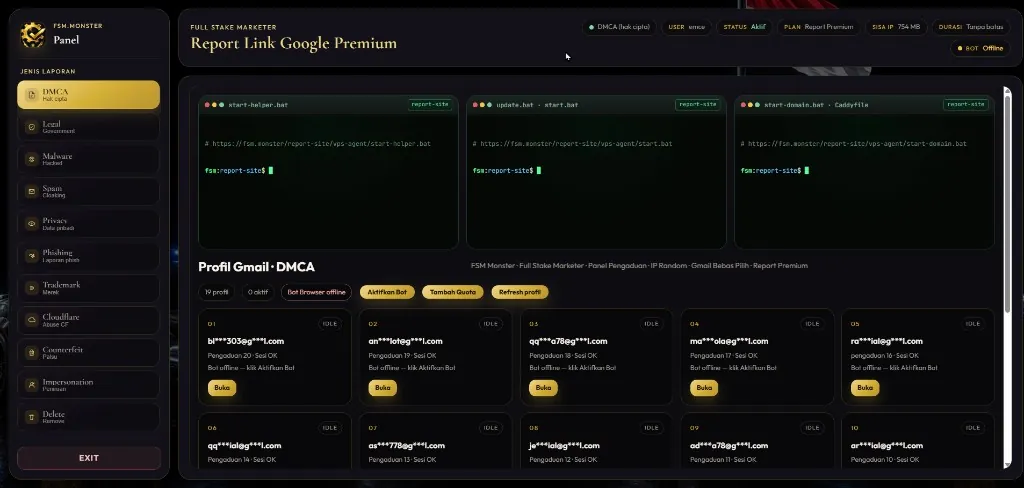 Pratinjau Google Report Premium: Report Link Google Premium